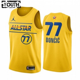 Dres Dallas Mavericks Luka Doncic 77 2021 All-Star Jordan Brand Gold Swingman - Dječji